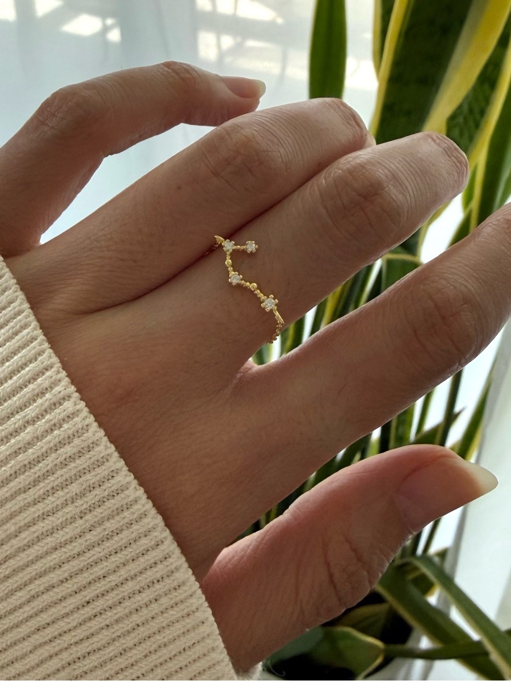 ✨ 925 Sterling Silver Constellation Zodiac Chain Rings - All 12 Signs ✨